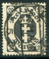 DANZIG 1921  Arms 20 Pf. Postally Used.  Michel 76,  Infla Expertised - Used
