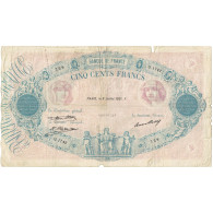 France, 500 Francs, Bleu Et Rose, 1931, Q.1742 759, TB, Fayette:30.34, KM:66g - 500 F 1888-1940 ''Bleu Et Rose''