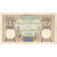 France, 1000 Francs, Cérès Et Mercure, A.167 106, TB+, Fayette:37.1, KM:79a - 1 000 F 1927-1940 ''Cérès Et Mercure''