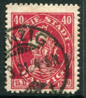 DANZIG 1921  Kogge 40 Pf. Postally Used.  Michel 56,  Infla Expertised - Gebraucht