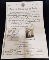 C1/6 - Licença Arma * Corpo Policia Civil Do Porto * 1918 * Portugal - Portogallo