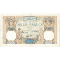 France, 1000 Francs, Cérès Et Mercure, 1938, B.3323 347, TTB, Fayette:38.15 - 1 000 F 1927-1940 ''Cérès E Mercure''