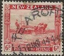 NEW ZEALAND 1935 Harvesting - 6d. - Red FU - Oblitérés