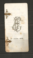 ORIGINAL-VIEUX-MENU-GAUFRE-PARCHEMIN-PAP.DUQUESNE-FAM.TUYTTENS-ANVERS-1896-DIMENSIONS+-7,5-15 CM-BON ETAT-VOYEZ  2 SCANS - Menu