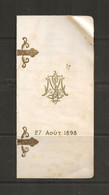 ORIGINAL-VIEUX-MENU-GAUFRE-PARCHEMIN-PAP.DUQUESNE-FAM.TUYTTENS-ANVERS-1898-DIMENSIONS+-7,5-15 CM-BON ETAT-VOYEZ  2 SCANS - Menus
