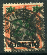 DANZIG 1920 Surcharge 25 On 30 Pf.. Postally Used With Tiegenhof Postmark.  Michel 18 - Usados