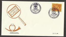 Portugal Cachet Commemoratif Expo Philatelique Arganil 1968 Philatelic Expo Event Postmark - Maschinenstempel (Werbestempel)