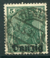 DANZIG 1920 Overprint On 5 Pf..Germania  Postally Used With Tiegenhof  Postmark.  Michel 1 - Gebraucht