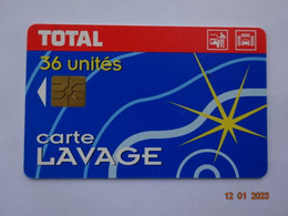 CARTE A PUCE CHIP CARD  CARTE LAVAGE AUTO TOTAL 36 UNITES 400 STATIONS - Lavage Auto