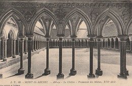 MONT-St-MICHEL. - Abbaye - Le Cloître - Promenoir Des Moines, XIIIè Siècle . CPA RARE - Le Mont Saint Michel