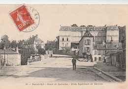 SAINT-LO. - Route De Carentan - Ecole Supérieure De Garçons. Carte RARE - Saint Lo