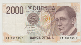 Lire 2000 Banca D'Italia, Pieghe Ma Integra - 2000 Liras