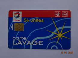 CARTE A PUCE CHIP CARD  CARTE LAVAGE AUTO TOTAL 54 UNITES 470 STATIONS - Car Wash