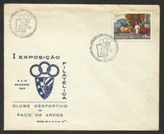 Portugal Cachet Commemoratif Expo Philatelique Paço De Arcos 1968 Philatelic Expo Event Postmark - Maschinenstempel (Werbestempel)