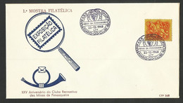 Portugal Cachet Commémoratif Expo Philatelique Minas Da Panasqueira Mines 1968 Event Pmk Mine Workers Philatelic Expo - Postal Logo & Postmarks