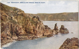 1389 - Guernsey, Dog & Lion Rocks - Photochrom "Celesque" - Guernsey