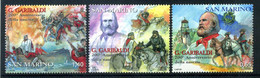 2007 SAN MARINO SET MNH ** 2135/2137 200° Ann. Nascita Di Giuseppe Garibaldi - Unused Stamps