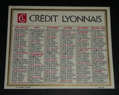 Rare Ancien Petit Calendrier Cartonné, Crédit Lyonnais 1966 - Petit Format : 1961-70