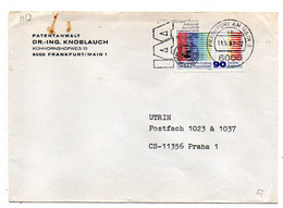 Allemagne --1981 -Lettre FRANKFURT  Pour PRAHA  ( Czech Rep )..timbre Seul Sur Lettre ....cachet .......à Saisir - Cartas & Documentos