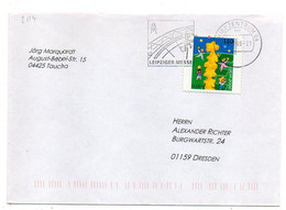 Allemagne --2000 -Lettre  TAUCHA  Pour DRESDE ..timbre EUROPA  Seul Sur Lettre ....cachet .......à Saisir - Storia Postale