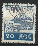 Japan 1944. Scott #338 (U) Mt. Fuji And Cherry Blossoms - Usati