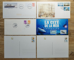 Lot Enveloppes Et Cartes Transport Maritime, Voile, Mer, Cherbourg - Lots Et Collections : Entiers Et PAP