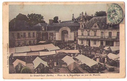 (72) 250, Le Grand Lucé, Redon, Place De La République Un Jour De Marché - Le Grand Luce