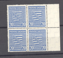 SBZ  - Provinz Sachsen  :  MI 81X  **  Bloc De 4 - Mint