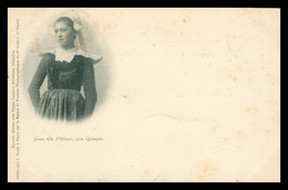 * Jeune Fille D'ELLIANT - Coiffe - Epreuve Plaque Lumière - Edit. ROYER - 1899 - Pionnière - Précurseur - Elliant