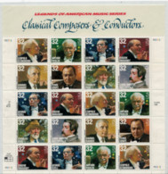 Etats-Unis - "Chefs D'orchestres Et Compositeurs" - Feuille Neuve Complète N° 2655 à 2662 De 1997 - Hojas Completas