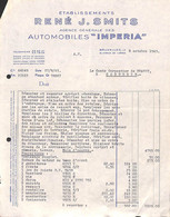 Automobiles Impéria Bruxelles René J. Smits 1945 Descriptif Complet Sur 2 Feuilles - Cars