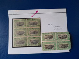 Timbres Congo Belge Bilingues 1910 N°54 Neufs En Bloc De 6 Vert**+bloc De 4** - Unused Stamps