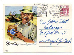 Allemagne -1982-Carte Postale Publicitaire P.B  De  MELLE WIEHENGEB  Pour BERGISCH GLADBACH--. - Brieven En Documenten