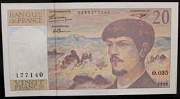 France - 20 Francs - 1992 - PICK 151f.1 / F66bis.3 - NEUF - 20 F 1980-1997 ''Debussy''