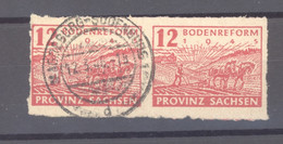 SBZ  - Provinz Sachsen  :  MI 86D  (o)  Paire - Usados