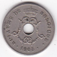 Belgique 10 Centimes 1905 , Legende Francaise , Leopold II , En Cupronickel , KM# 52 - 10 Cent