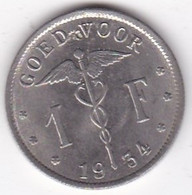 Belgique 1 Franc 1934 Type Bonnetain, Légende Flamande, Albert I , En Nickel , KM# 90 - 1 Franc