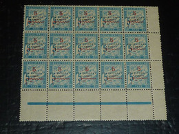 TIMBRE DU MAROC Bureaux Français 1915 N°18 TIMBRE TAXE BLOC DE 15 TIMBRES - SANS CHARNIERE (DOC-F2) - Postage Due