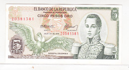 Colombie 5 Pesos Oro - Colombie