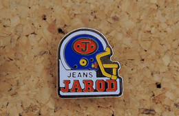 Pin's SPORT - SOCCER USA - Casque - Pub Jean's JAROD - Peint Cloisonné - Fabricant Inconnu - Béisbol