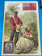 Carte Image Chromo Chocolat Poulain - -Les Antilles - La Poste à La Trinidad  - - Chocolat