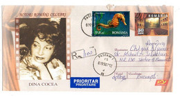 Roumanie --2007--Entier (Dina Cocea)  Lettre Recommandée PASCANI Pour BUCARESTI..timbre En Complément - Ganzsachen