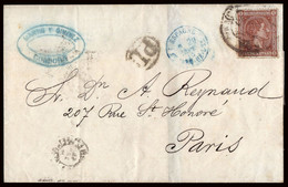 España - Edi O 167 - 1875 - Envuelta A Paris - Lettres & Documents