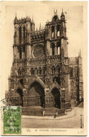 FRANCE CARTE POSTALE -AMIENS -LA CATHEDRALE DEPART ABBEVILLE-GARE 30-10-31 SOMME POUR LA FRANCE - 1927-31 Cassa Di Ammortamento