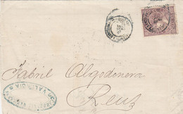 LETTRE. ESPAGNE. 1869. 50 MILs. CARBONEIL HERMANOS VALENCIA. VALENCIA A BARCELONA. POUR REUS - Brieven En Documenten