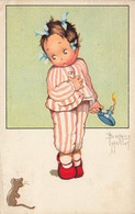 Béatrice MALLET * Cpa Illustrateur * Enfant En Pyjama Et Sa Bougie * Souris - Mallet, B.