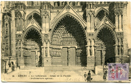 FRANCE CARTE POSTALE -AMIENS -LA CATHEDRALE DEPART AMIENS-GARE 5-5-29 SOMME POUR LA FRANCE - 1927-31 Caisse D'Amortissement