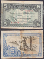 SPAIN - 5 Pesetas 1937 P# S561 Banco De España, Bilbao - Edelweiss Coins - 5 Peseten