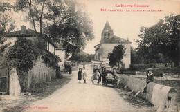 Ganties * Le Village Et Les Cloches * Rue * Automobile Voiture Ancienne - Autres & Non Classés