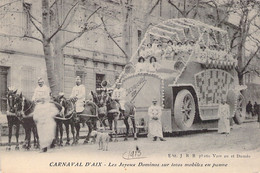 CPA France - 13 - AIX EN PROVENCE - Carnaval D'Aix - Les Joyeux Dominos Sur Lotos - Edit J, B, B, Photo Varreau Et Dumée - Aix En Provence